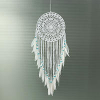 Atrapasueños con cuchillo blanco puro de viento nórdico, colgante atrapasueños para el hogar, decoración del hogar - details 4