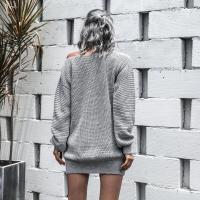 Vestido de ganchillo para mujer, corte holgado, un hombro, moda Otoño-Invierno 2025 - details 21