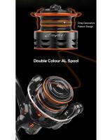 HISTAR-carrete de pesca giratorio, accesorio de fundición larga 5,4: 1, alta relación de 5kg, potencia de arrastre 4 + 1 BB, cuerpo de Metal, profesional - details 3