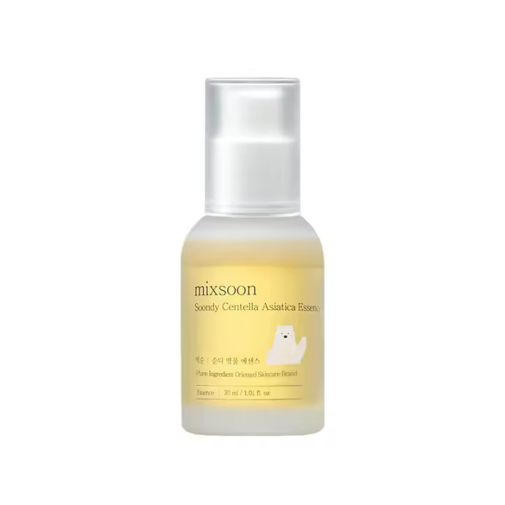 Mixsoon Soondy Centella Asiatica Esencia hidratante y calmante instantánea para pieles irritadas y sensibles para el cuidado de la piel coreano para vidrio - 1