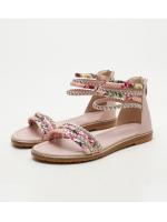 Sandalias planas romanas 2025, nuevas sandalias casuales de moda para mujer, para vacaciones, viajes, playa con flores. - details 3