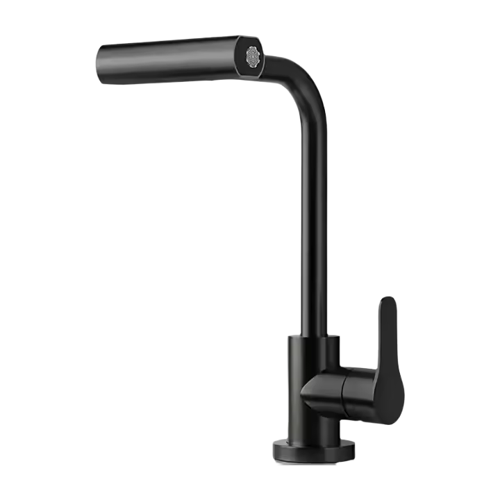 Kitchen Waterfall Faucet Black Sink Faucet Cold and Hot Water Faucet Sink Faucet with 4 Spray Heads Hot and Cold Water Faucet - 1