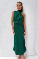Elegante Vestido de Satén de Seda de Verano de Alta Gama Vestido Largo Sin Mangas para Mujeres - details 36