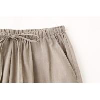BUNO-Conjunto de pantalón de pierna ancha para mujer, chaqueta fina de manga larga con cuello de pico y solapa, abrigo con cinturón, traje liso para verano, 2025 - details 14