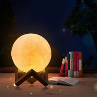 Lámpara de Luna recargable con impresión 3D, Luz LED nocturna, Interruptor táctil creativo, luz de luna para decoración de dormitorio, regalo de cumpleaños - details 8