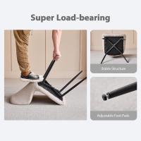 4 Sillas de Comedor de Lino, Sillas de Cocina Nórdicas Modernas y Ligeras con Patas de Metal para Sala de Estar y Dormitorio - Caqui - details 1