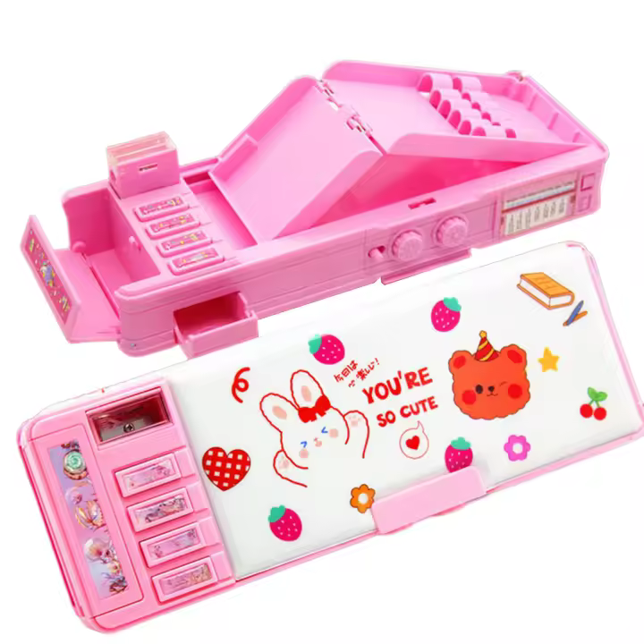 Student Pencil Stationery Box Multifunction Stationery Organizer Box Birthday Present for Girls and Teens - 1