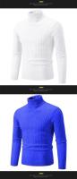 Nuevo suéter de cuello alto de invierno para hombre, suéter tejido informal para hombre, jerséis de Fitness para mantener el calor, Tops - details 22