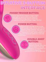 Leten G spot Tapping Consolador Vibrador con Masaje de Clítoris y Vibración Estimulador Vaginal de Clítoris Masajeador de Masturbación para Adultos para Mujeres - details 2