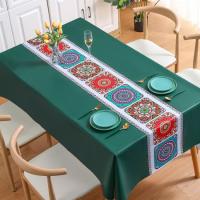 Mantel de Mesa de Cerámica Vintage Azul y Blanco Impermeable para Cocina y Sala de Estar - details 2