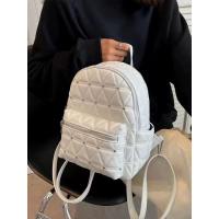 2025 nueva mochila popular rombo bordado hilo remache mochila pequeña fragante cuero suave niñas compras bolsa versátil - details 4