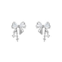 Mariposa de plata S999 para mujer, nuevos aros con diseño elegante y brillante, joyería de moda y alta elegancia - details 4