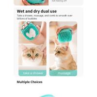 Cepillo de Baño para Mascotas de Silicona Suave Masajeador de Limpieza para Perros y Gatos - details 5