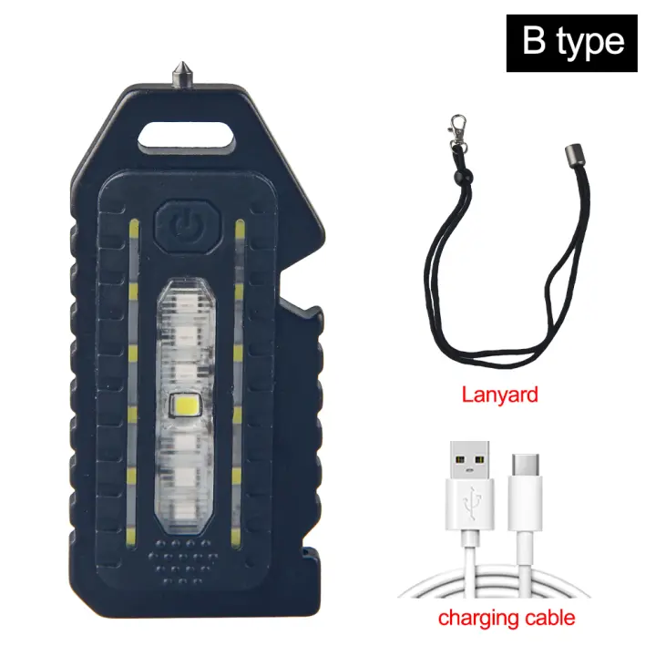 Minilámpara LED de hombro con Clip intermitente, luz de advertencia para correr de seguridad nocturna, herramienta multifunción para exteriores, 2 piezas - 1