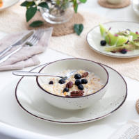 Vancasso-vajilla de cerámica de color crema Navia, juego de 16 piezas con plato de cena, plato de postre, tazón de 800ml, juego de tazas y vajilla - details 2