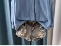 Blusas Bordadas de Flor Moda Coreana para Mujeres Primavera Camisa de Jeans de Diseñador - details 30