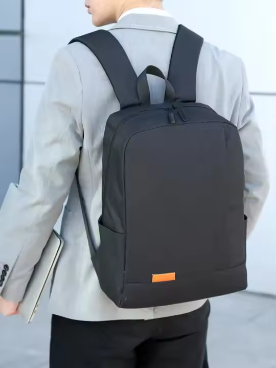 Mochila de negocios para hombre, accesorio sencillo de carga USB, ligera, para viaje, 1 paquete de 15,6 pulgadas - 1