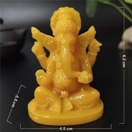 Estatua de Ganesha, decoración de casa y jardín, escultura de Dios elefante indio, artesanías de piedra de Jade hechas a mano, decoración del hogar, estatuas de Buda - 1
