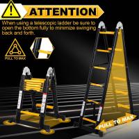 Escalera Telescópica de Aluminio de 5m Portátil, Desmontable, Antideslizante, Extensible, Multiusos, Carga de 150kg Mejoras del Hogar y Herramientas - details 60
