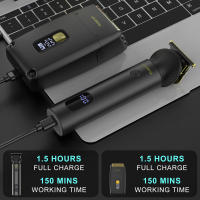 Hatteker-Juego de cortadora de pelo profesional para hombres, Afeitadora eléctrica para hombres, recortadora corporal calva, cortadora de cabello de carga rápida USB, 2 máquinas - details 3