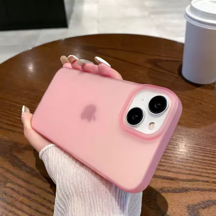 La funda esmerilada de orificio grande es adecuada para la funda transparente y simple de iPhone de Apple. - 1