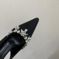 Cadena de diamantes de imitación tacones altos nuevo temperamento puntiagudo bolsa de banquete francés sandalias de cabeza zapatos individuales vacíos - details 40