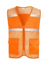 Chaleco reflectante para construcción nocturna, red de pesca con múltiples bolsillos, chaqueta voluntaria para grandes eventos, chaleco informal con cierre de cremallera para verano - details 14