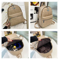 Mochila de Cuero Suave Versátil Retro Nueva Edición Coreana 2024 Bolso de Viaje de Moda Prism para Mujeres - details 1