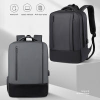 Mochila de negocios de gran capacidad para hombres, bolsas multifuncionales para computadora, mochilas impermeables para computadora portátil con carga USB - details 0