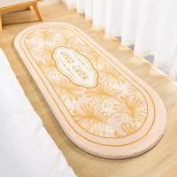 Alfombras suaves y esponjosas para mesita de noche, alfombra de flores nórdicas para habitación de niños, dormitorio, baño, sala de estar, antideslizante, decoración del hogar, alfombra de piso larga - details 4