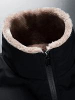 Chaqueta Abrigo de Moda para Hombres Cálida y Amplia de Talla Grande Estilo Casual Color Puro - details 2