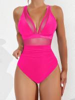 Bañador negro de una pieza para mujer, traje de baño de realce con Control de barriga, Tankini de una pieza - details 30