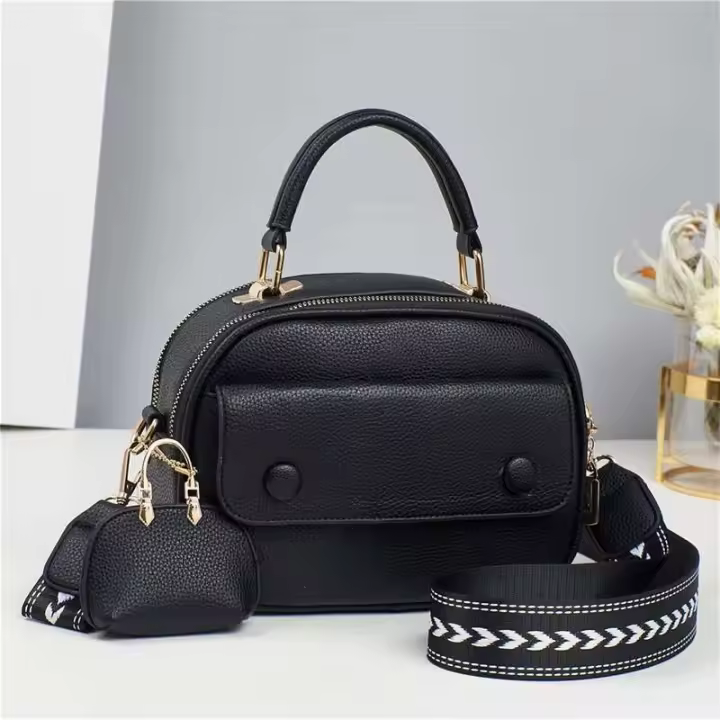 Bolso diagonal de mujer de alta gama de gran capacidad, funda de poliéster PU, dos tirantes, modelo 21550 - 1
