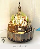 Microworld-rompecabezas 3D de Metal para niñas y adultos, modelo temático de Castillo, caja de música giratoria, juguetes de cumpleaños, regalos de Navidad - details 0