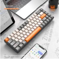 K68 Teclado mecánico inalámbrico Bluetooth de doble modo Bloque de color personalizado para juegos Teclado mecánico intercambio en caliente - details 11