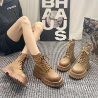 Las mujeres de suela gruesa botines, botas de motorista británico mejorado, otoño e invierno nuevo estilo - details 6