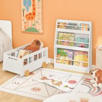 3 Niveles Estanteria Libros Infantil Estantería Infantil Multifuncional 58 x 18 x 81cm KMB45-W ES - details 6