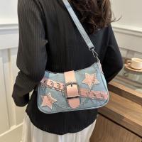 Bolso casual Y2k Bolso de axila Bolso de mano Cadena Bolso de hombro de estilo coreano Patrón de estrella Bolso de mano de mezclilla Viaje - details 9