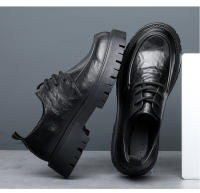 Nueva plataforma de moda, zapatos casuales, zapatos de cuero de punta grande para hombres de negocios británicos, cuero genuino - details 8