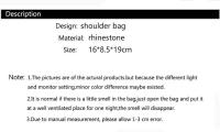 Bolso de Mano con Diamantes y Resplandor para Mujeres Bolso de Hombro Bolso de Señora Bolso Cruzado con Cadena de Cristal - details 0