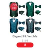 Chaleco S-5xl de 20 colores para hombre, chaleco ajustado de seda lisa, rosa, azul, negro, rojo, morado, blanco y caqui, chaqueta sin mangas Barry Wang - details 20