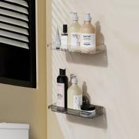 Estante de ducha con ventosa transparente, soporte de almacenamiento montado en la pared, sin taladro, ahorro de espacio, gran capacidad, resistente al agua - details 6