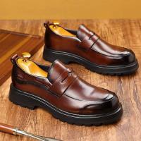 Cuero genuino formal del estilo inglés de los hombres, zapatos casuales de los hombres, suela Oxford del verano y del invierno - details 3