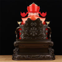 El Buda de resina Wen atrae riqueza y prosperidad, decoraciones para el hogar, ropa roja, empresa de pintura Caishen, apertura de tienda, - details 6