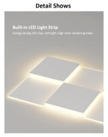 LEFAN-Luz LED de techo minimalista para sala de estar, lámpara principal de 50CM con rejilla blanca para dormitorio, moderna y minimalista - details 13