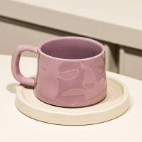 300ML Ceramic Coffee Mug with Saucer Breakfast Milk Mug Home Office Water Cup Latte Coffee Cup Afternoon teacup Birthday Gifts - details 8