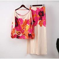 Conjunto de Pijama de Satén Impreso para Mujeres 2 Piezas, Hombro Descubierto, Pantalones Largos, Top de Cama Decoración del Hogar - details 17