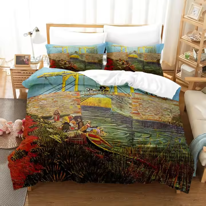Van Gogh para dormitorio de niños funda de edredón individual doble tamaño completo Queen y King retro clásico 3D 2022 - 1