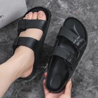 Zapatillas clásicas de verano para mujer, sandalias de playa sin cordones con doble hebilla, EVA ligera y cómoda - details 25