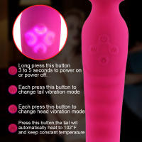 Consolador vibrador con calefacción potente para mujer, varita masajeadora AV, estimulador de clítoris y punto G, juguete sexual para Adultos 18, masturbador - details 6